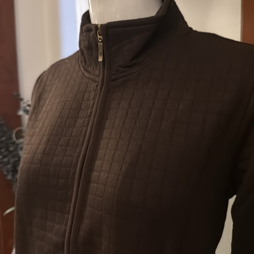 NWT northern reflections size small waffel Brown Women's seater zip up Jacket
